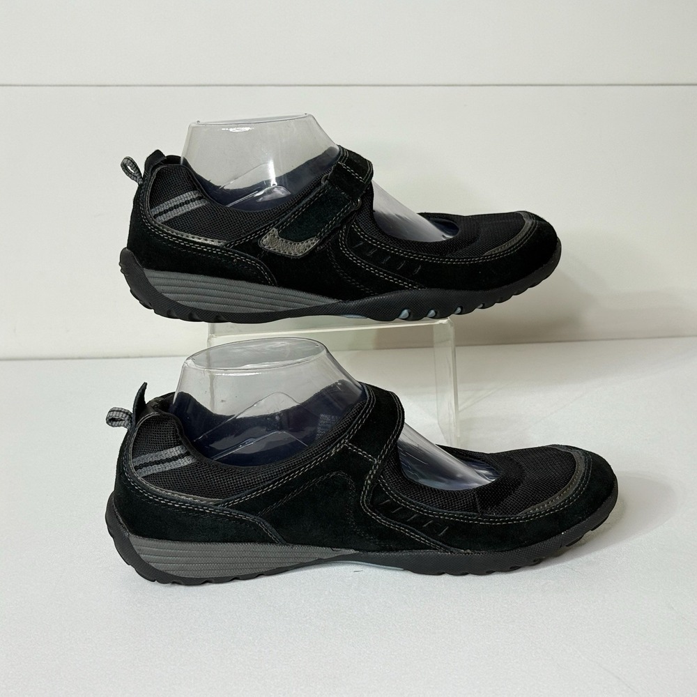 Croft & Barrow Mary Jane Black Flats Womens 8.5M Hook‎ & Loop Closure Shoes